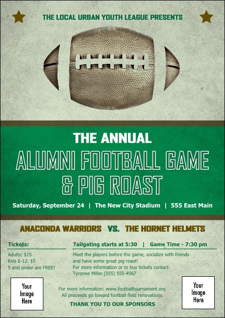 Football Green Postcard Mailer Product Front