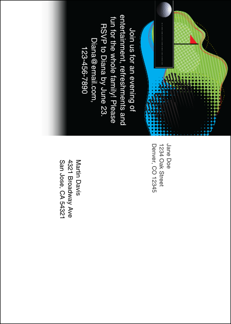 Golf Water Hazard Postcard Mailer Product Back