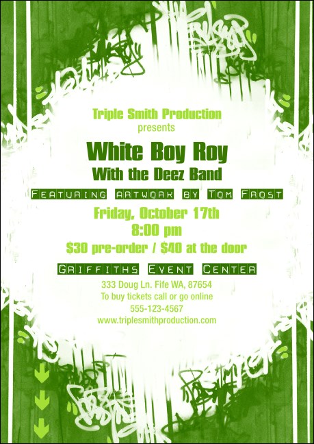 Hip Hop Green Postcard Mailer Product Front