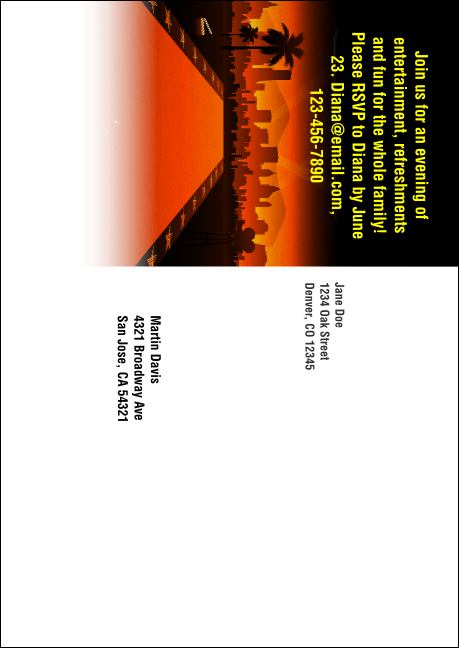 Hollywood Skyline Postcard Mailer Product Back