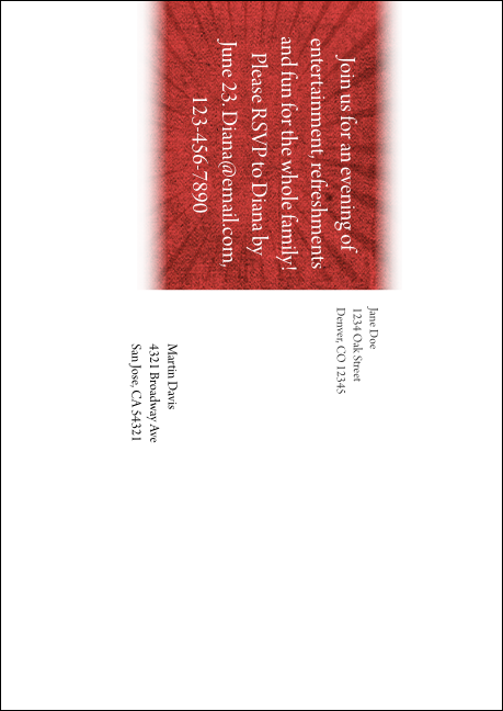 Retro Sunburst Postcard Mailer Product Back