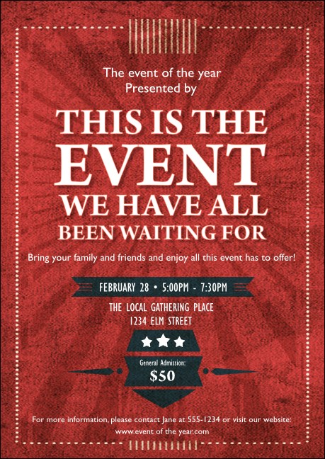 Retro Sunburst Postcard Mailer Product Front