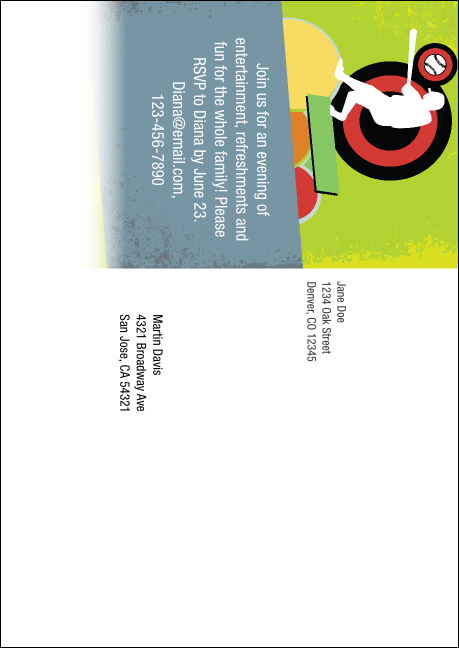 Softball Postcard Mailer Product Back