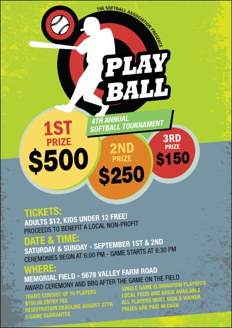 Softball Postcard Mailer Product Front