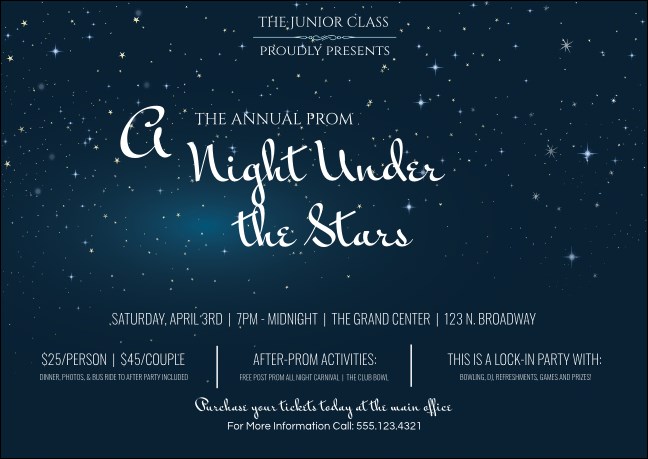 Star Theme Postcard Mailer Product Front