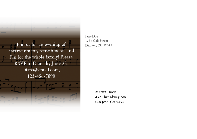 Symphony Postcard Mailer Product Back