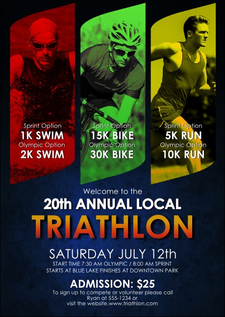 Triathlon Postcard Mailer