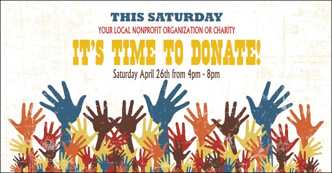 Fundraising Hands Facebook Ad