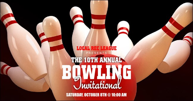 Bowling League Twitter Ad