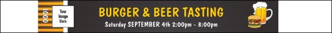 Burgers and Beer Premium Synthetic Wristband Product Front