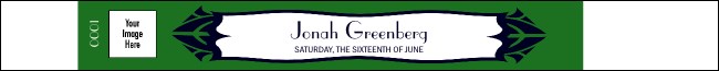 Bar Mitzvah Blue & Green Premium Synthetic Wristband