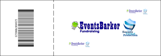 Abstract QR Event Ticket Product Back