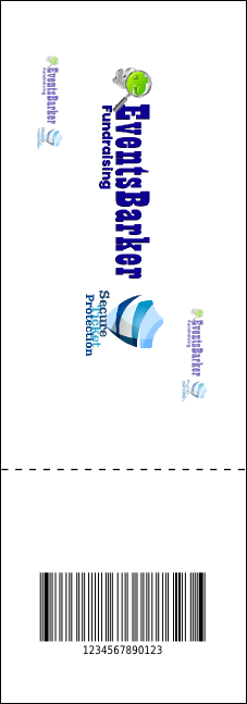 Abstract QR Lights Event Ticket Product Back