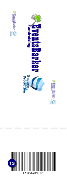 Big Logo Magenta QR Event Ticket Product Back