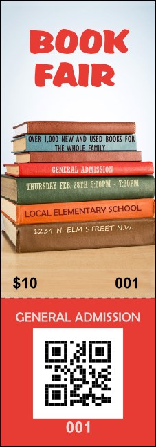 Book Fair QR Event Ticket