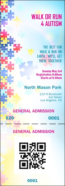 Puzzle QR Event Ticket Product Front