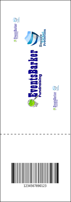 Retro Color QR Event Ticket Product Back