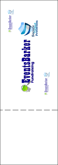 Rock Concert Blue QR Event Ticket Product Back