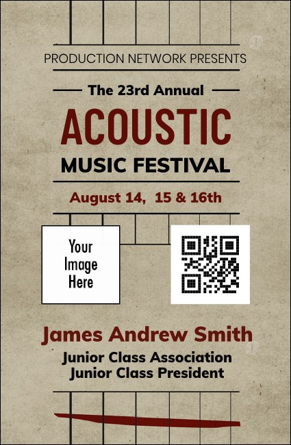 Acoustic Strings VIP Event Badge Small Product Front