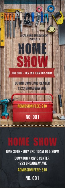 Home Improvement Event Ticket Product Front