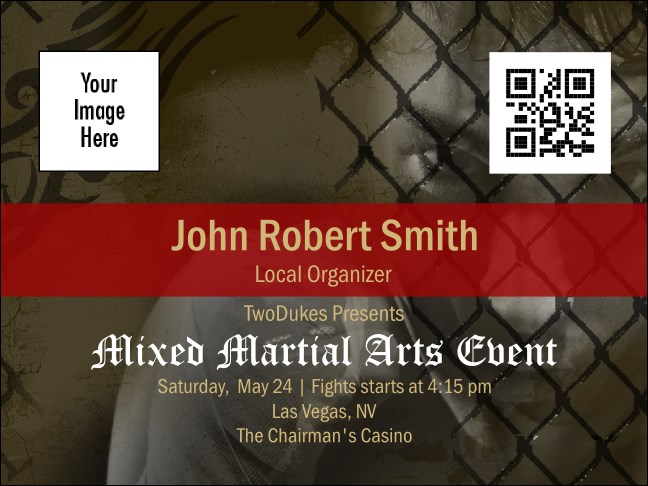 Mixed Martial Arts (Green) Economy Event Badge Economy Event Badge Product Front