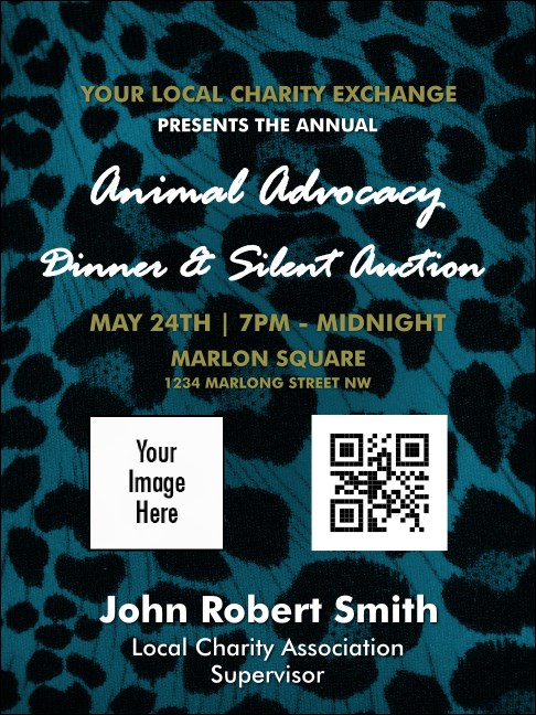 Animal Print Economy Event Badge Product Front