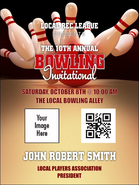 Bowling League Economy Event Badge Product Front