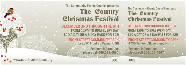 Winter Bird General Admission Ticket Product Front