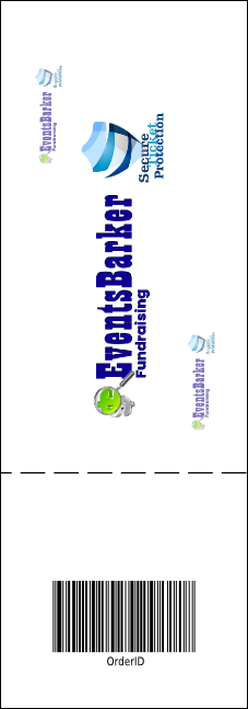 Sports Ticket 001 Blue & Orange Product Back