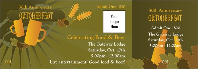 Oktoberfest Green General Admission Ticket Product Front