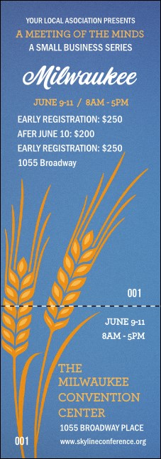 Milwaukee 2 Event Ticket Product Front