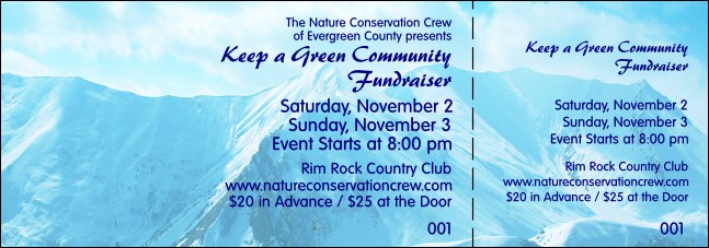 Nature Series - Mountain Event Ticket Product Front