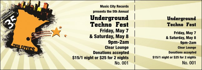 Twin Cities Event Ticket Product Front