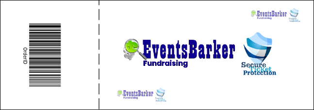 Blue and White General Admission Ticket Product Back