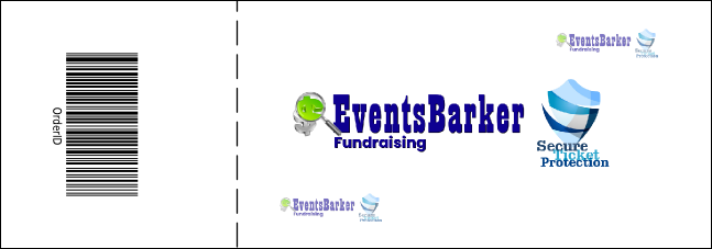 Red and White General Admission Ticket Product Back