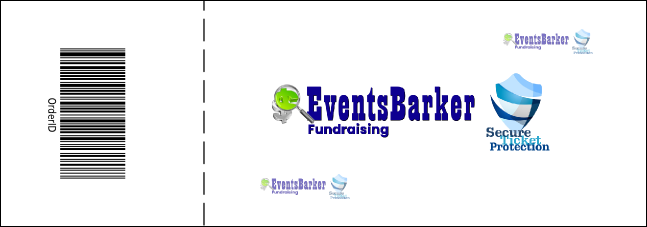 Green and White General Admission Ticket Product Back