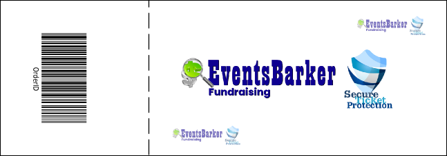 Red Two-Tone General Admission Ticket Product Back