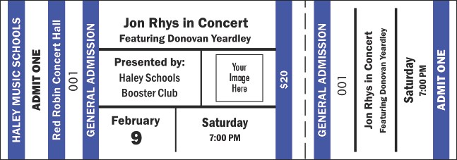 Blue Image General Admission Ticket Product Front