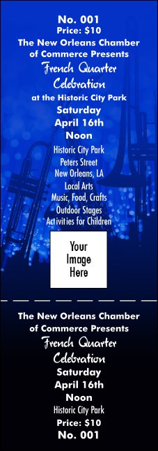 Jazz Concert Event Ticket Product Front