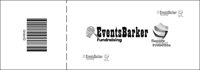 Dual Logo Cash Prize Raffle Ticket Product Back