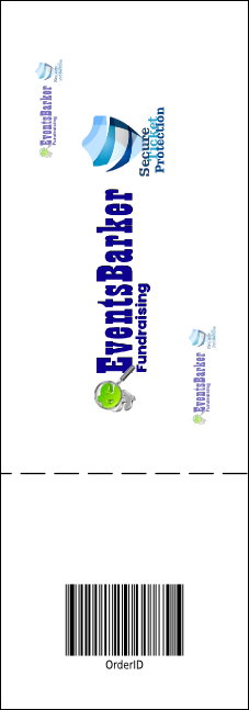 Dots 50/50 Blue Raffle Ticket Product Back