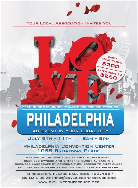 Philadelphia Rose Invitation