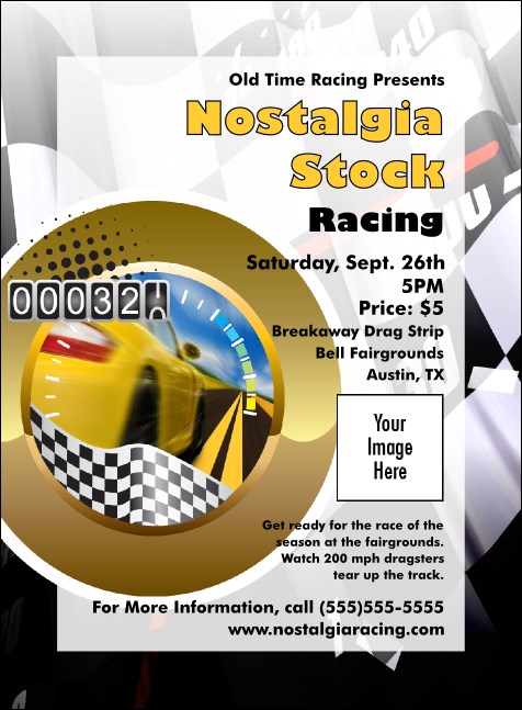 Stock Car Racing Invitation Product Front