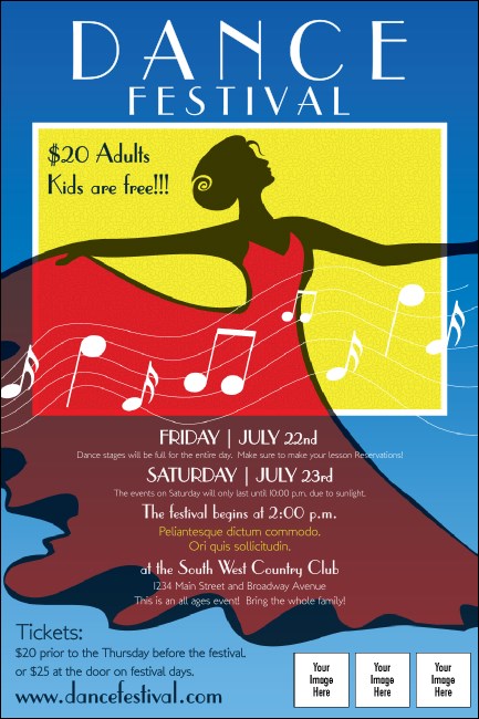 Dance Festival Poster Product Front