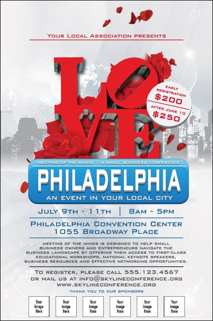 Philadelphia Rose Poster