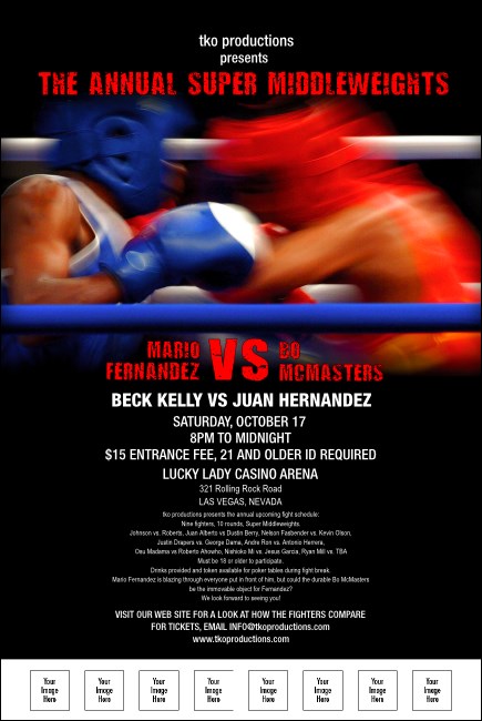 Boxing Event Poster Product Front