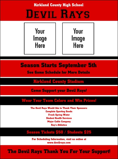 Sports Flyer 002 in Red and Black Product Front