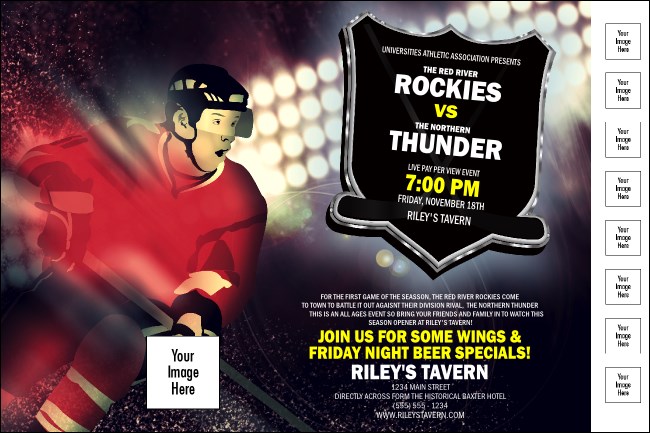 Hockey Badge Red Logo Poster  Product Front