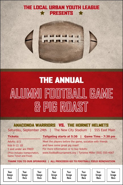 Football Red Logo Poster Product Front