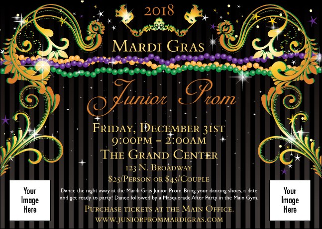 Mardi Gras Beads Postcard Product Front